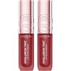 L'Oreal Paris L'Oréal Paris Tinta Labbra in Siero Hyaluron Tint Idratante Rimpolpante Tonalità 521 Bordeaux Please Colore Pieno a Lunga Tenuta Versatile Copertura Modulabile con Acido Ialuronico - 2 Tinte Labbra