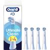 Oral-B iO Series Ultimate Clean, testine di ricambio originali con setole incrociate per una pulizia profonda avanzata e rimozione della placca, progettate per spazzolini elettrici Oral-B iO, 4