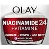 Olay Procter & Gamble Niacinamide 24 + vitamina E idratante, crema da notte con niacinamide pura al 99% di vitamina E e burro di karitè senza profumo, 50 ml