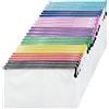 NORTHERN BROTHERS 24 Portafogli in Plastica, Cartelle A4 Porta Documenti con Cerniera a Portafoglio, Buste Archivio Documenti, Sacchetti con Cerniera (8 Colori)