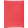 OFFICER PRODUCTS Office Products 21191131 - 04 Mappe Con Gomma Band in cartone, formato A4, grammatura 300 G/M², 3 valvole, Rosso
