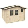 Alce Elena Express 296x296 - Casetta da giardino in legno - Con finestre e porta a doppia anta - 296x296x219 cm