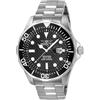 Invicta Pro Diver Orologio da Uomo in acciaio inossidabile con movimento Quarzo - 47mm, Argento / Nero