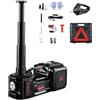 VEVOR Cric Elettrico per Auto da 5 T Cric Elettrico a Forbice con Gonfiatore Integrato, Sostituzione Pneumatici 12 V con Chiave a Percussione Elettrica e Luce LED, Kit Cric Portatile per Berlina, SUV