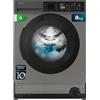 Cecotec Lavatrice 8Kg Carica Frontale Integrabile Bolero DressCode 850 Bi Inverter Steel A. Acciaio Inox 1400 Giri, 15 Programmi, Classe A, Inverter Plus, SteamMax, Stain Match Plus