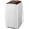 YILIYIO Lavatrice piccola 3 kg Protezione ambientale PP Luce antibatterica viola Lavatrice a tamburo, Lavatrice piccola capacità 3,0 kg, Scarico rimovibile semiautomatico 240 W, Oro
