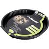 Zanetti, Stampo Crostata Diametro 28 cm, Altezza 3.5 cm, Teglia Crostata in Carbon Steel, Rivestimento Antiaderente, Colore Nero, Spessore 0,4 mm