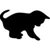 SECURIT - Lavagna Silhouette - Design Gatto - 1 Pennarello a Gesso Bianco | Include 4 Adesivi a Strappo - Dimensioni 28,5x48x0,3cm - Colore Nero - Superficie Facile da Pulire