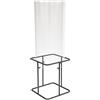 Relaxdays Colonna Decorativa per laghetto da Giardino in Acrilico/Metallo 60x22x22 cm Trasparente/Grigio