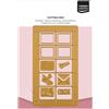 Vaessen Creative Set di Fustelle da Taglio e Embossing - Francobolli & Cuori - 11 Cutting Dies - per Biglietti, Scrapbooking, Lavoretti Creativi e DIY - con le Macchine da Taglio ed Embossing