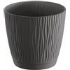 Prosperplast Vaso da fiori 1,6L Sandy P 14,9x14,9x13,9 cm, Antracite