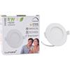 Lumare Faretto LED da incasso dimmerabile, 6 W, 360 lm, IP44, ultra piatto, per soggiorno, bianco caldo, 1 pezzo