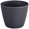 Prosperplast Flowerpot rotondo 8L Prosperplast Plastica sploffee in colore antracite, Ø25,9 x 22 cm