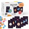 Playmais Sistema solare a mosaico, 5000 pezzi, set fai da te, vegano e sicuro per bambini dai 3 anni in su, spugne, 8 modelli di motivi Playmais