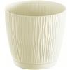 Prosperplast Vaso da fiori 1,6L Sandy P 14,9x14,9x13,9 cm, Crema