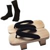 Perfeclan Zoccoli giapponesi in legno Infradito Scarpe giapponesi per la casa estiva Viaggio quotidiano in spiaggia, Taglia UE 45
