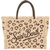 Saint Barth Mc2 Donna Borsa A Mano VANI021-Leopard Cotone Beige Taglia Unica