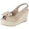 LIUGUISUOCHBH Sandali con Plateau e Zeppa Aperti da Donna | Tacco Alto 4 Pollici per Matrimoni in Spiaggia, Balli di fine Anno e Passeggiate in Viaggio | Taglie 35-42,Beige,35 EU