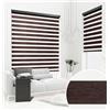 KS Handel 24 PREMIUM DOUBLE ROLLER BH16 DARK BROWN con cassetta in alluminio (115x150 cm, colore cassetta: nero)