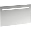 Laufen Miroir Leelo courant avec éclairage LED horizontal intégré, cadre en aluminium, 1200 mm, version avec 3 interrupteurs à capteur tactile, H4476739501441, H4476739501441