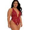 XETHI | Body in pizzo nero per donna, scollatura alta, intimo sexy, per festival e serate