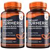 Nutravita Curcuma Bio con Piperina e Zenzero 1440 mg - 2 Confezioni da 180 (fornitura per 6 Mesi) - Curcuma in Polvere ad Alto Dosaggio con Curcumina Attiva - Integratore di Turmeric - Nutravita