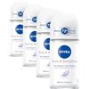 NIVEA Pure & Sensitive Deo Roll-On, antitraspirante adatto per pelli sensibili, deodorante senza profumo senza alcool etilico per 72 ore di protezione (50 ml) (Confezione da 4)