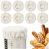 Mispudin 8 Pezzi Coperchi per Barattoli di Lievito Naturale, 8-10cm Elastica Riutilizzabili Cotone Panno Jar Coperture, Sourdough Starter Jar Panno Coperture per Kombucha e Barattoli di Fermentazione