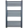 Greened House Antracite dritto scaldasalviette W500mm x H800mm piatto riscaldamento centralizzato asciugamano radiatore