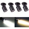 POCKETMAN Mini Spotlight Display vetrina gioielli Illuminazione LED1.5W DC12V Contatore gioielli Vetrina Contatore luce Spotlight (nero, bianco caldo)