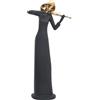 Swtgaah Scultura astratta di musica e danza, ornamenti caratteri, statua di danza di coppia, decorazione nordica, semplice per la musica e la danza dipinta a mano, sculture di danza (violino)