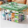 Sightday Scatola Medicinali, Double Layer Cassetta Medicinali,Portamedicine Da Casa,Organizer Medicinali Contenitori Farmaceutici Portatili Sono Adatti Per l'ufficio Della Scuola di Famiglia(Verde Grande)