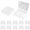 WYAN 12 Pezzi Piccolo in Plastica Trasparente, Quadrato chiaro contenitori di plastica con coperchi, l'organizzatore Box, Mini Scatola Porta Oggetti per perline, tappi per le orecchie (6.7*5.7*1.2cm)
