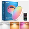 Lepro T1 AI Plafoniera LED Smart, 1800LM 24W IP44 Impermeabile | Progettista Illuminazione AI Personalizzato, Funziona con Alexa/Google Assistant, Connessione Wi-Fi/Bluetooth, Sync Musicale