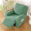 WWQQKJ Copripoltrona Relax Reclinabile, Copripoltrona Elettrica Reclinabile Elasticizzato con Tasche Universale Copri Poltrona Elettrica Reclinabile con Braccioli(Verde Salvia,1 Posto)