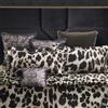 Roberto Cavalli Completo lenzuola Sauvage Jaguar Raso di Cotone Nero 250x290