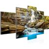 Runa Art - Quadri Cascata 200 x 100 cm 5 Pezzi XXL Decorazione Murale Design Colorato 024551a