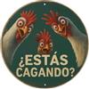 TMAHENG Divertente targa rotonda in latta a tema pollo, stile vintage, retrò, decorazione artistica da parete per casa, bar, poster in metallo, 20,3 x 20,3 cm