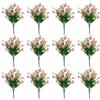 Elchuiaby Fiori artificiali per uso esterno, confezione da 12 piante finte resistenti ai raggi UV, con design iperrealistico, fiori in plastica per tutte le stagioni, per prato, patio, cimitero, decorazione per