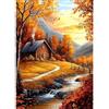 Lxmsja Kit per pittura con diamanti autunnali per adulti per principianti, kit per pittura con diamanti 5D per adulti, fai da te, pittura a diamante autunnale, kit artistico con gemme di cristallo