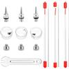 QWORK® Set di ugello aerografo da 0.2 mm, 0.3 mm, 0.5 mm per Pistola a spruzzo