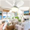 PQETBV Ventilatore da Soffitto con Luce, 52CM Lampadario con Ventilatore da Soffitto, E27 Lampadario Ventilatore Soffitto Silenziosa, per Camera da Letto, Ufficio, Garage