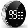 Retoo Timer digitale da cucina magnetico con grande display a LED, conto alla rovescia e cronometro, allarme forte o silenzioso, timer perfetto per cucina, cottura, cottura, cottura, scuola, ufficio