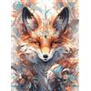 TOSTOG 5D DIY Diamond Painting Kit Completo,Volpe Dell'Anime Rotondo Diamond Art Kit per Adulti e Principianti,Ricamo a Punto Croce Painting Pittura Decorazione Casa 30x40cm