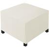 AQIGR Copri Pouf Quadrato 50x50 40x40 90x90 80x80 60x60 35x35 100x100 Copriseduta Elastico Fodera Poggiapiedi per Ottomana, Protezione per Poggiapiedi(Beige,L 60x W 60xH 45cm)