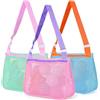 IHLOOTD 3 Pezzi Borsa da Spiaggia per Bambini, Borsa Rete Giochi Spiaggia, Borsa per Raccogliere Conchiglie per Spiaggia, Piscina, Campeggio, Viaggi (A)