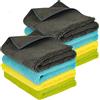 Mach1 Premium 2 in 1 panni in microfibra 40 x 40 cm, 400 g/m², qualità professionale, double face, fibre corte e lunghe (8)