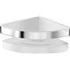 Keuco COLLECTION MOLL tablette de douche d'angle, fixation cachée, 12757010000, 12757010000, Colorazione: cromato/bianco