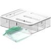 CAMEIRGOU Organizer per sacchetti in alluminio e plastica, sacchetto a chiusura lampo per cassetti, alimenti e snack
