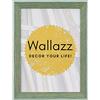 Wallazz Cornice Portafoto in Legno Pregiato - Made in Italy - Vetro Sintetico Infrangibile Crilex - Disponibile in Diverse Varianti - Design Italiano e Qualità Artigianale,50x70cm profilo Verde